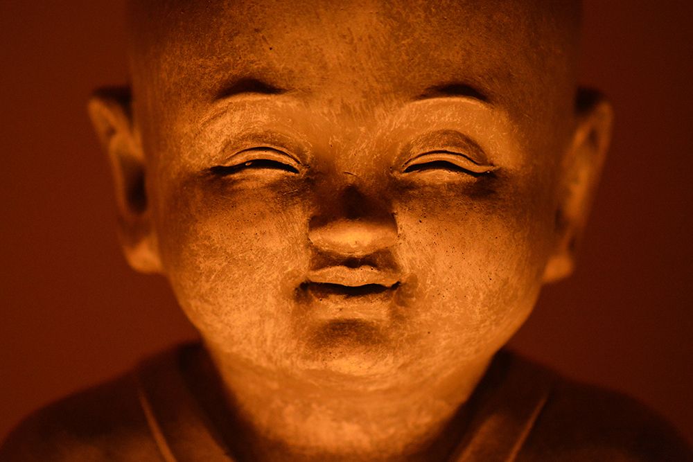 Smiling Buddha Statue art print by Artographie for $57.95 CAD