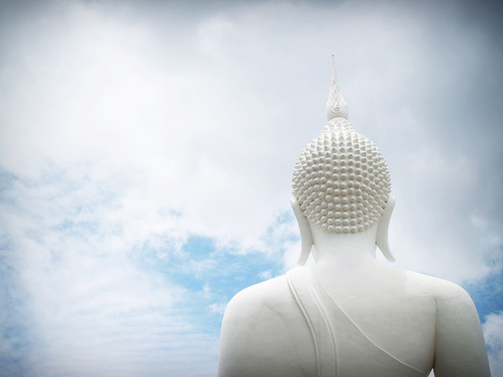 White Buddha Statue II art print by Artographie for $57.95 CAD