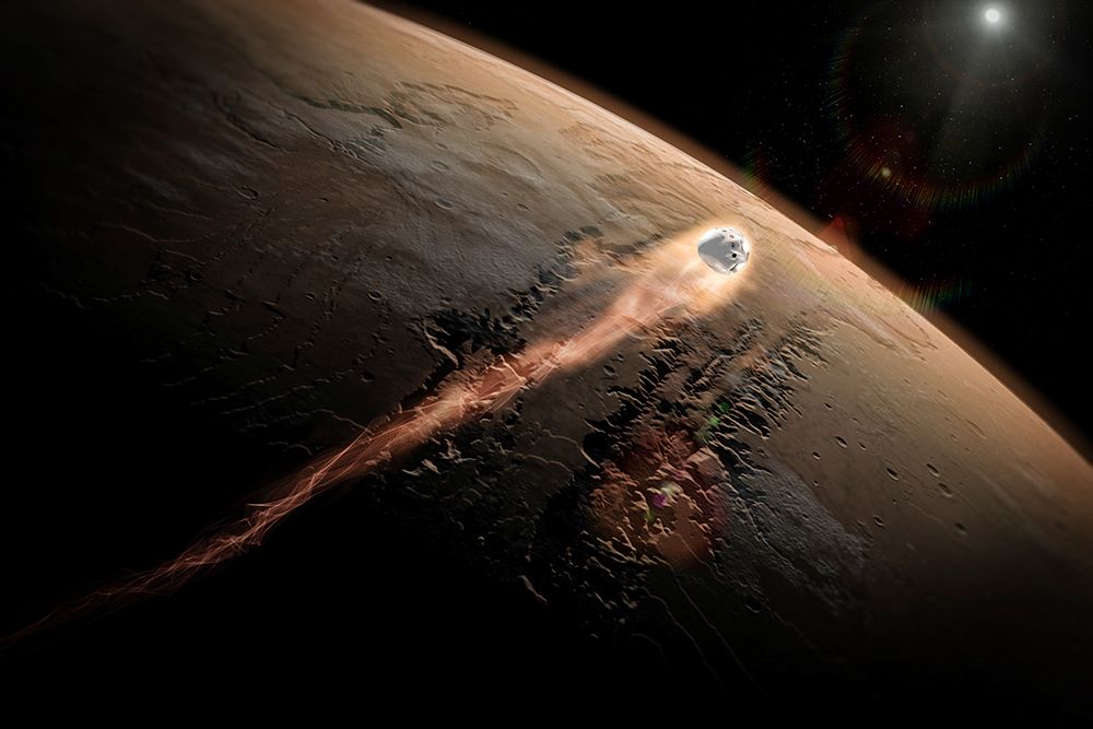 Artist Illustration of Dragon to Mars 2015 art print by SpaceX for $57.95 CAD