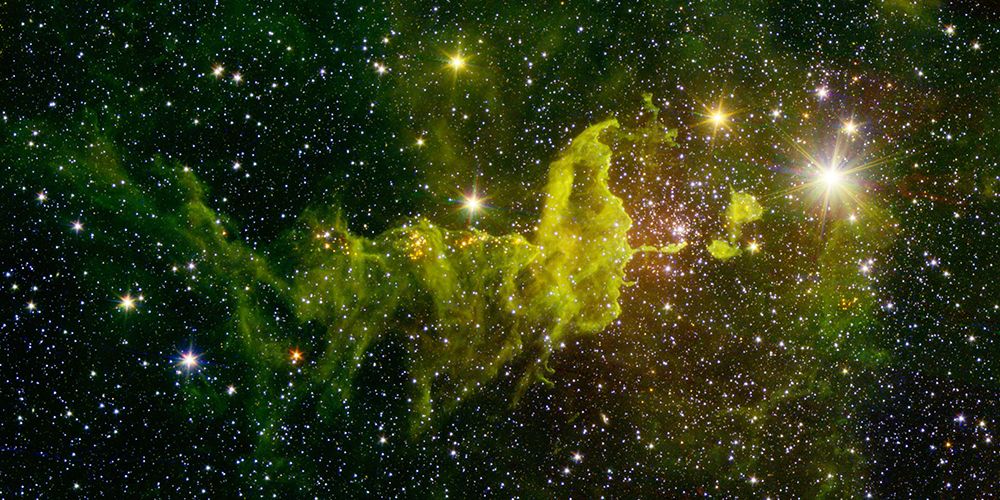 Lime Green Nebula art print by NASA for $57.95 CAD