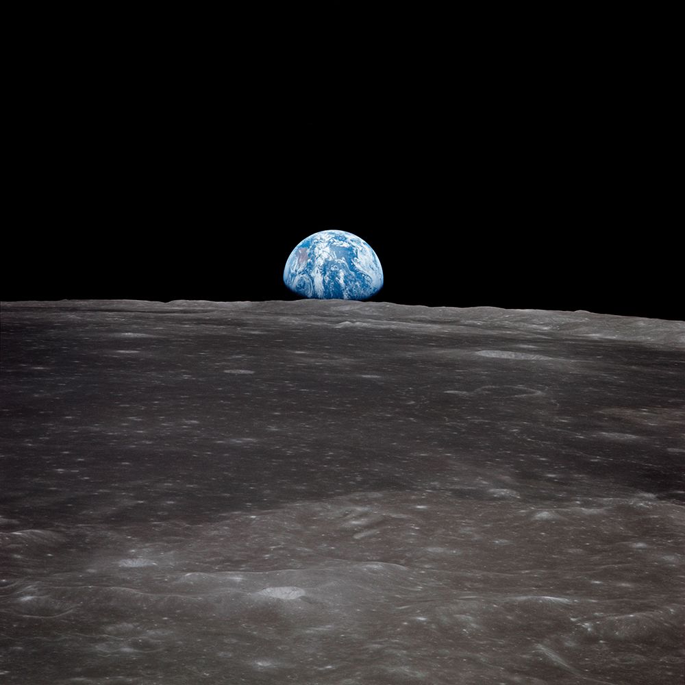 Earth Rising over the Moon from Apollo 11 art print by NASA for $57.95 CAD