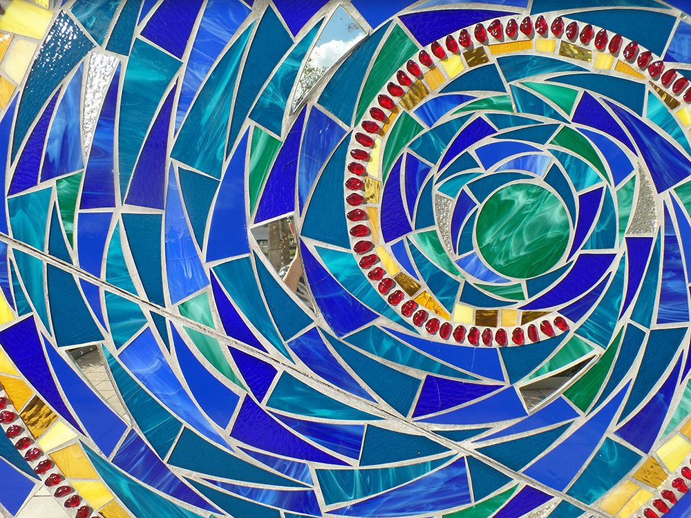 Blue Mosaic II art print by Artographie for $57.95 CAD
