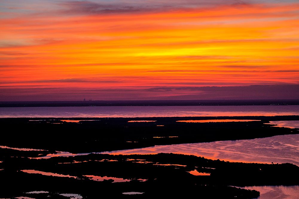 A Perfect Sunset over Kennedy Space Center art print by NASA for $57.95 CAD