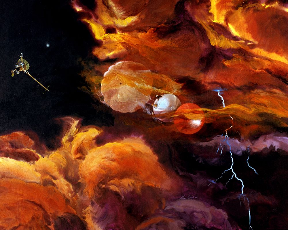 Artists Impression of the Galileo Probe Descending into Jupiter art print by NASA for $57.95 CAD