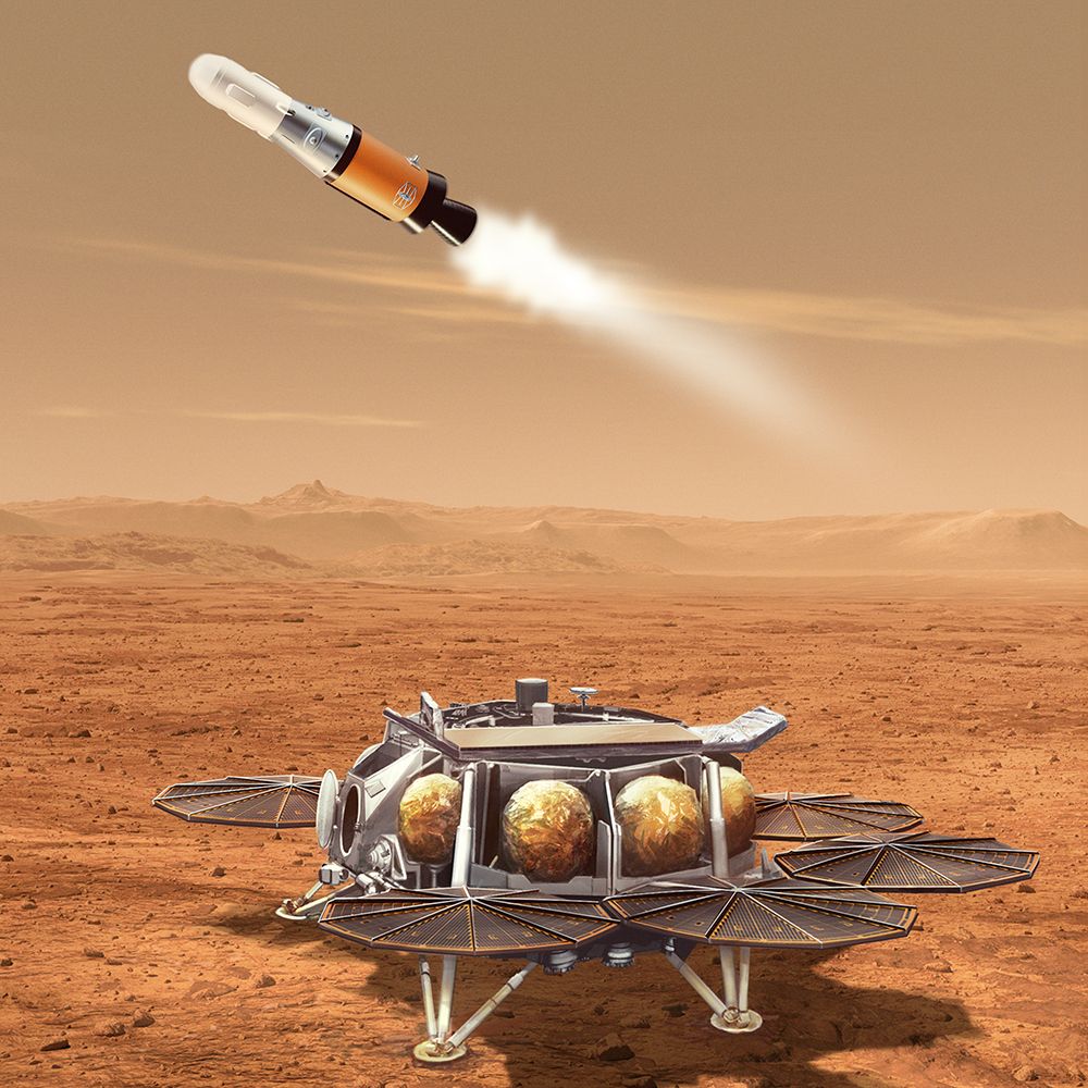 Artist Concept for a proposed Mars Lander and Rocket art print by NASA for $57.95 CAD