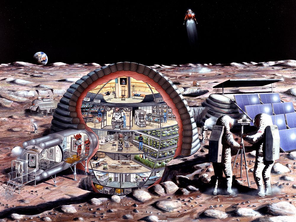 Artist Concept of SJC Inflatable Module for Lunar Base art print by NASA for $57.95 CAD