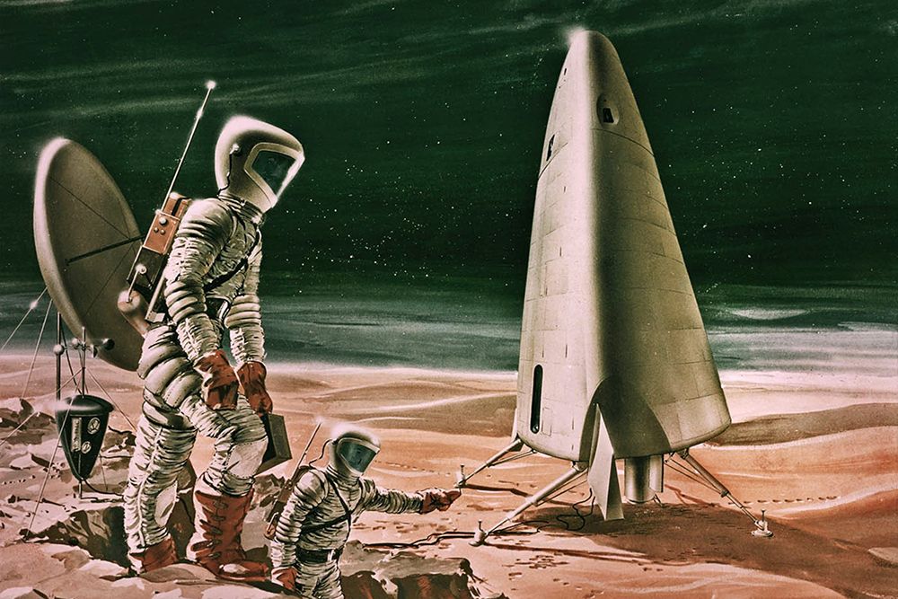 Artist Concept of the Mars Excursion Module 1964 art print by NASA for $57.95 CAD