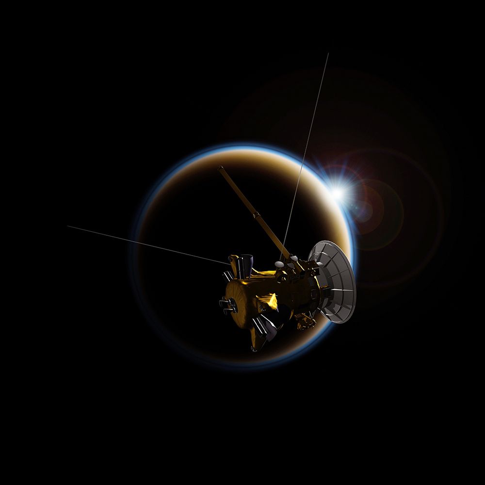 Artist Impression of Cassini Spacecraft art print by NASA for $57.95 CAD