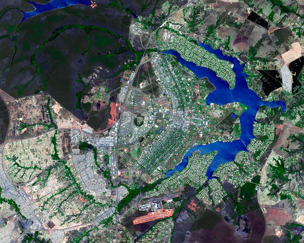 Brasilia - the capital of Brazil Viewed from Space art print by NASA for $57.95 CAD