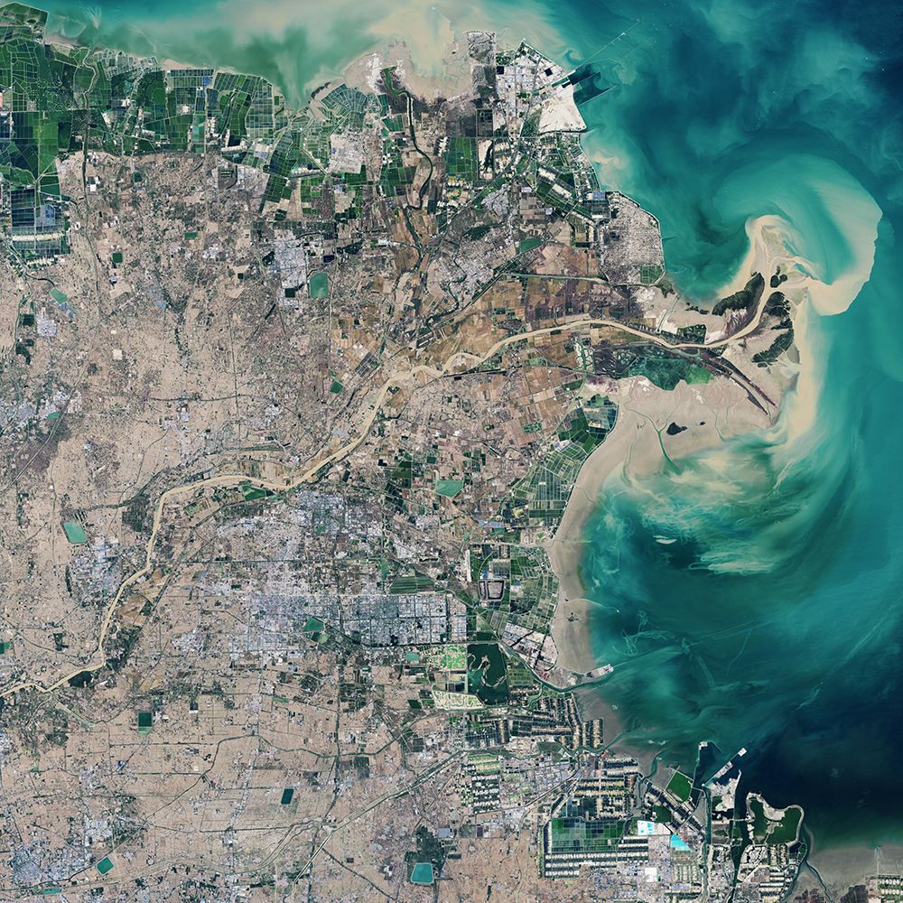 The Yellow River Delta - China Viewed from Space art print by NASA for $57.95 CAD