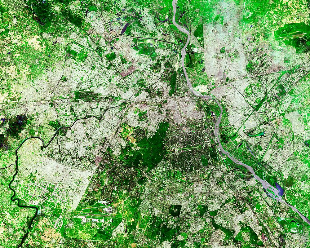 Delhi - India Viewed from Space art print by NASA for $57.95 CAD