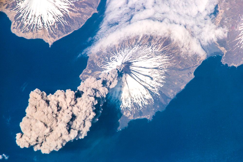 Eruption of Cleveland Volcano - Aleutian Islands - Alaska art print by NASA for $57.95 CAD