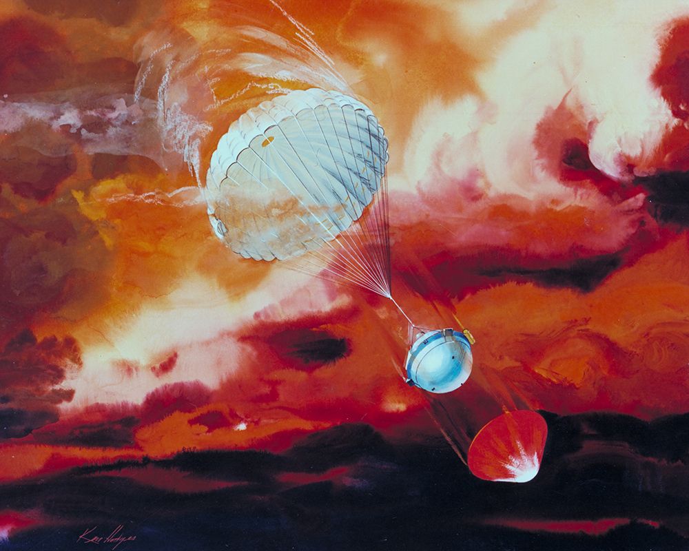 Galileo Probe descending into Jupiters Atmosphere art print by NASA for $57.95 CAD