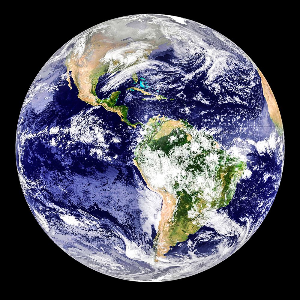 GOES 12 Satellite image Showing Earth in 2010 art print by NASA for $57.95 CAD