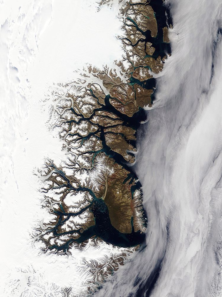 Greenlandâ€™s eastern coast by Terra MODIS in 2003 art print by NASA for $57.95 CAD
