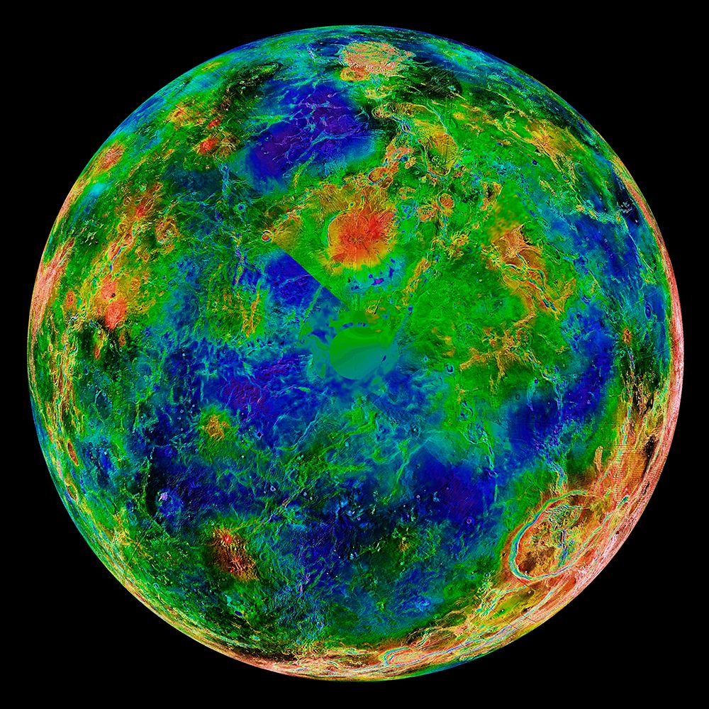 Hemispheric view of Venus art print by NASA for $57.95 CAD