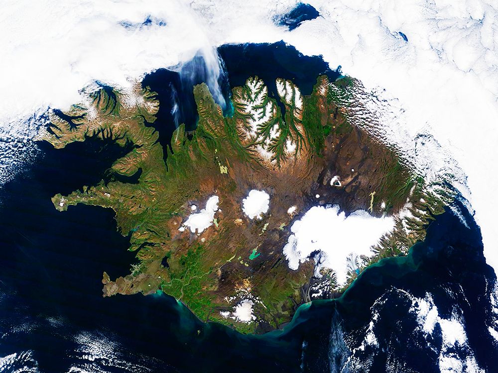 Iceland 2014 Viewed from Space art print by NASA for $57.95 CAD