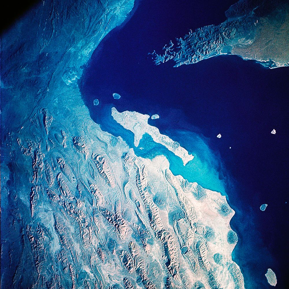 Iran - Trucial Coast - Oman - Zagros Mountains - and Qishm Island art print by NASA for $57.95 CAD