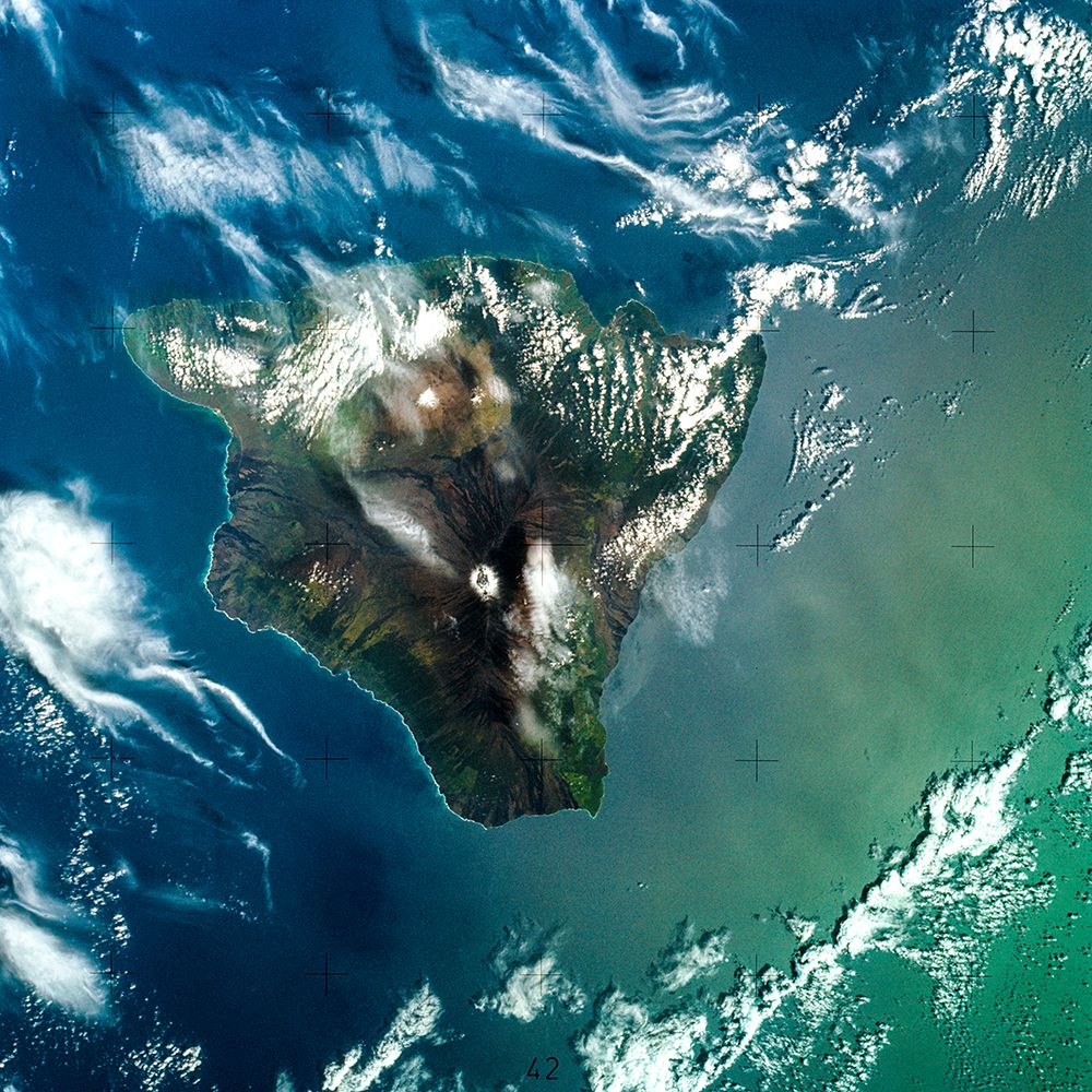 Island of Hawaii - State of Hawaii seen from Skylab art print by NASA for $57.95 CAD