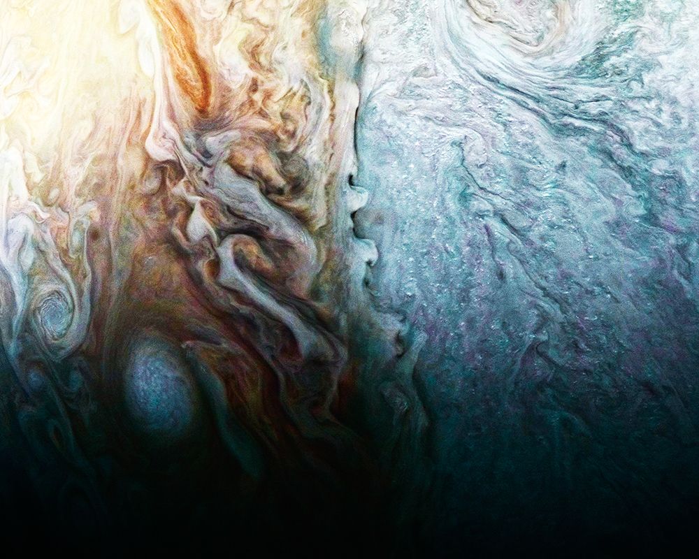 Jupiter Where Multiple Atmospheric Conditions appear to Collide art print by NASA for $57.95 CAD