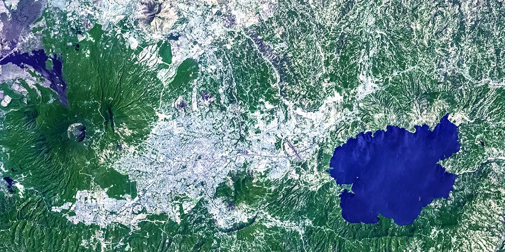 Lake Ilopango - El Salvador Viewed from Space art print by NASA for $57.95 CAD