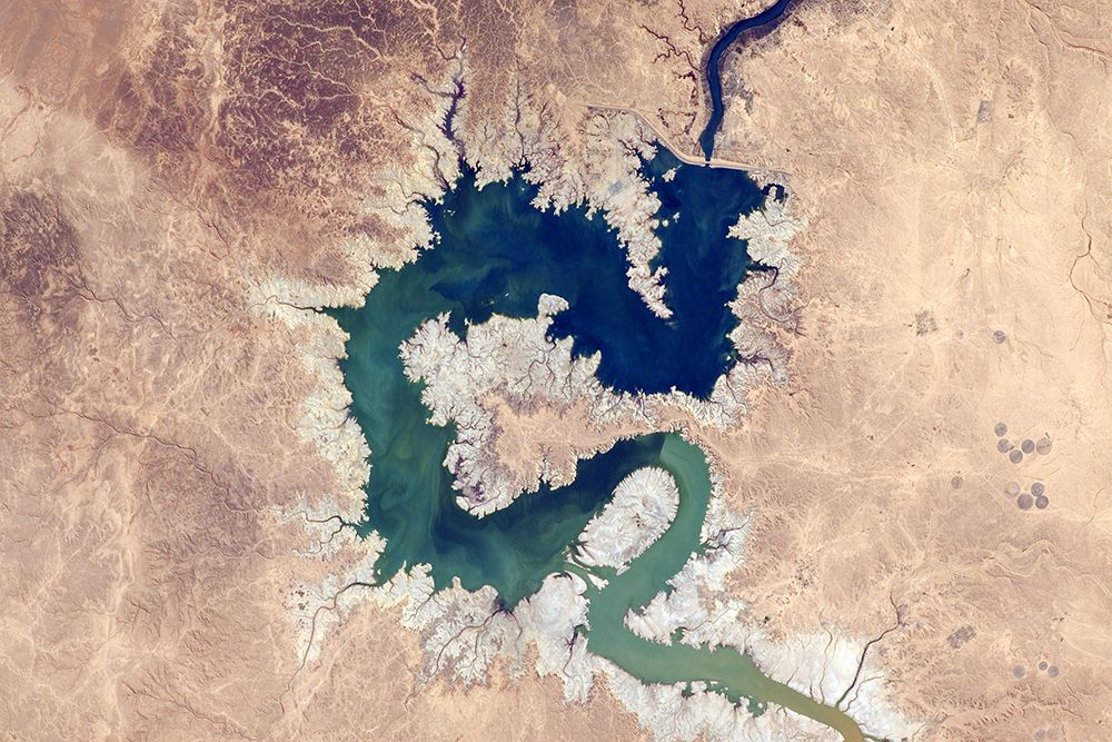 Lake Qadisiyah - Iraq as seen from the ISS art print by NASA for $57.95 CAD