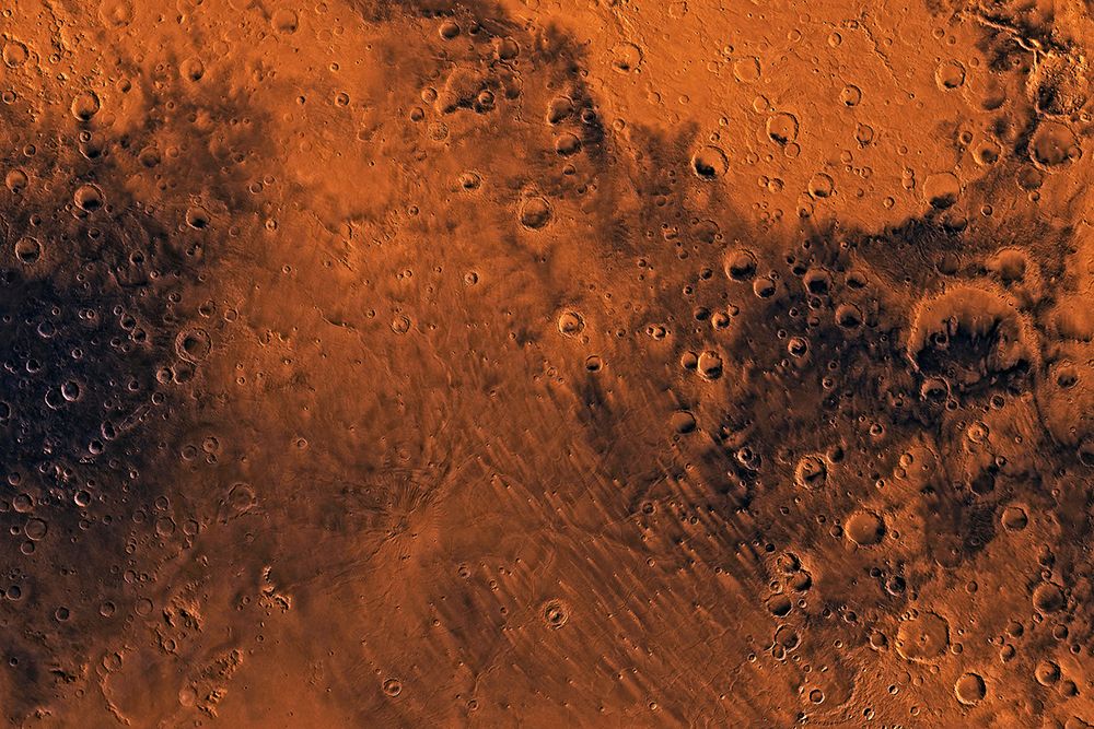 Mars digital-image Mosaic Merged with Color of the MC-22 Quadrangle art print by NASA for $57.95 CAD