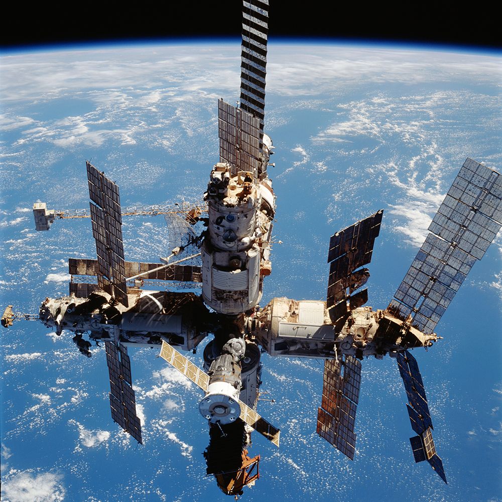 Mir Space Station above the Earth art print by NASA for $57.95 CAD
