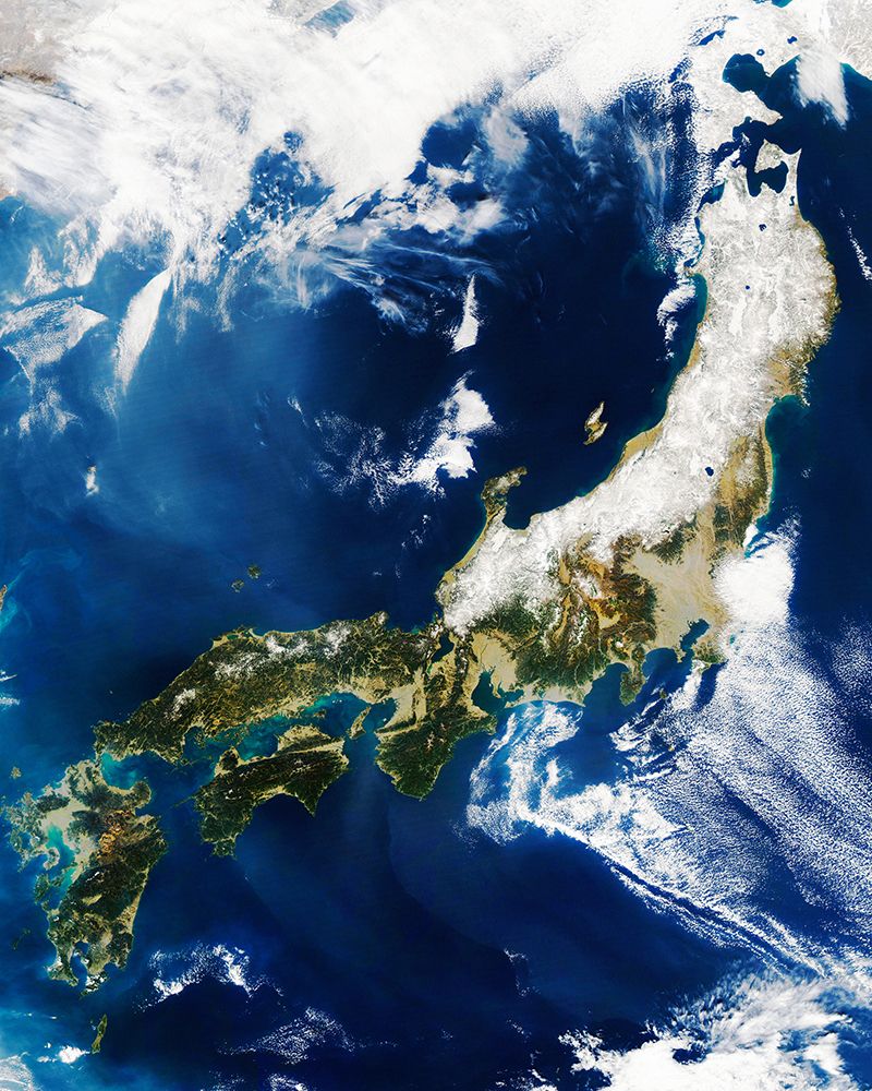Japan Viewed from MODIS on the Aqua satellite 2004 art print by NASA for $57.95 CAD