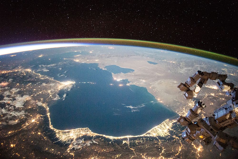 The Caspian Sea Viewed from Space in 2015 art print by NASA for $57.95 CAD