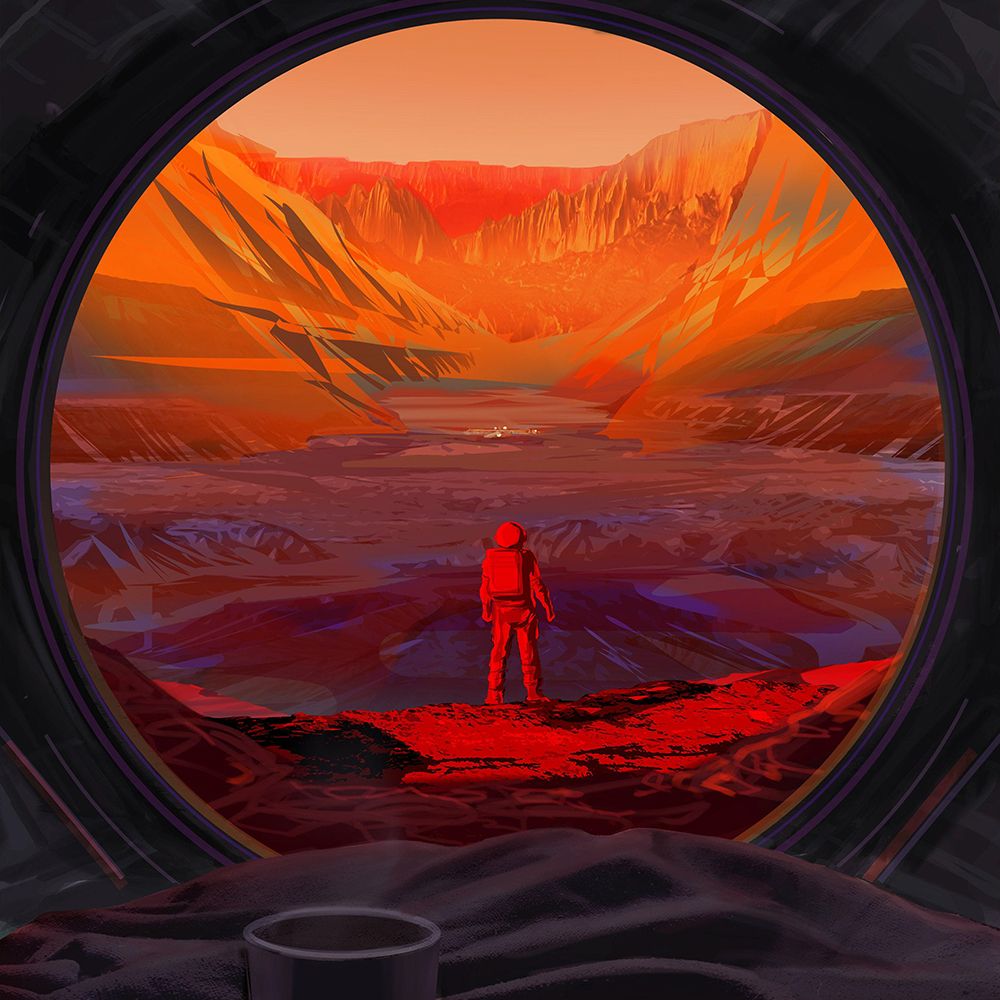 NASA JPL Artist Concept Astronaut Stands on Mars art print by NASA for $57.95 CAD