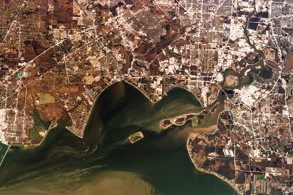 Galveston Bay and Clear Lake area Viewed from Space art print by NASA for $57.95 CAD