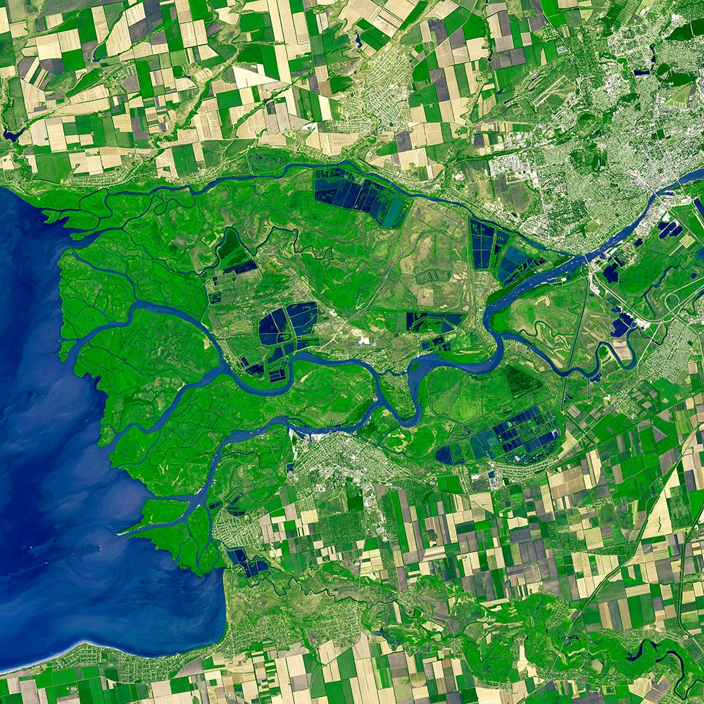 Rostov-on-Don - a Russian City on the Don River from Space art print by NASA for $57.95 CAD