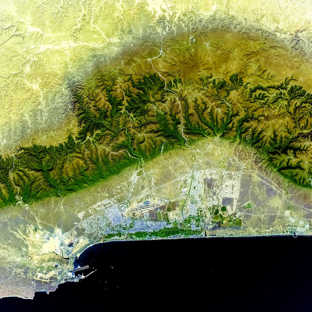 Salalah - Oman Viewed from Space art print by NASA for $57.95 CAD