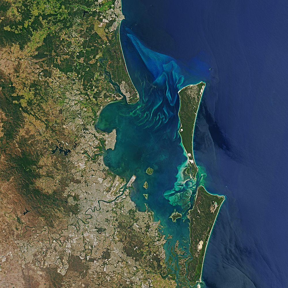 Sandy Shores of Moreton Bay from Space art print by NASA for $57.95 CAD