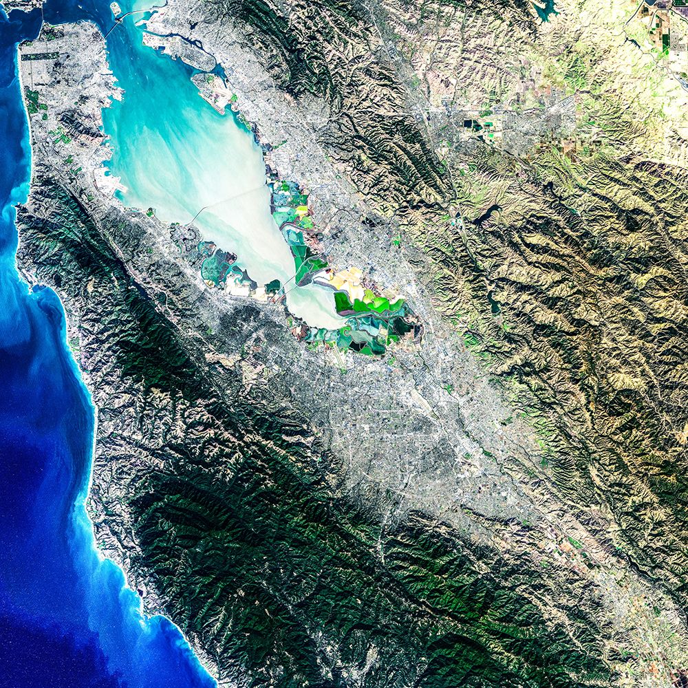Santa Clara - CA Viewed from Space art print by NASA for $57.95 CAD