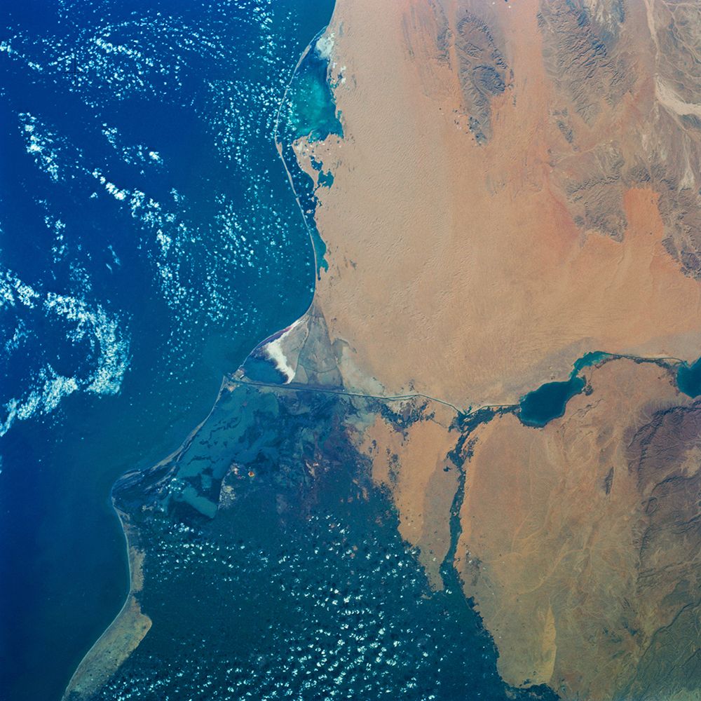 Skylab 3 Earth view of the Nile Delta - Egypt and Suez Canal art print by NASA for $57.95 CAD