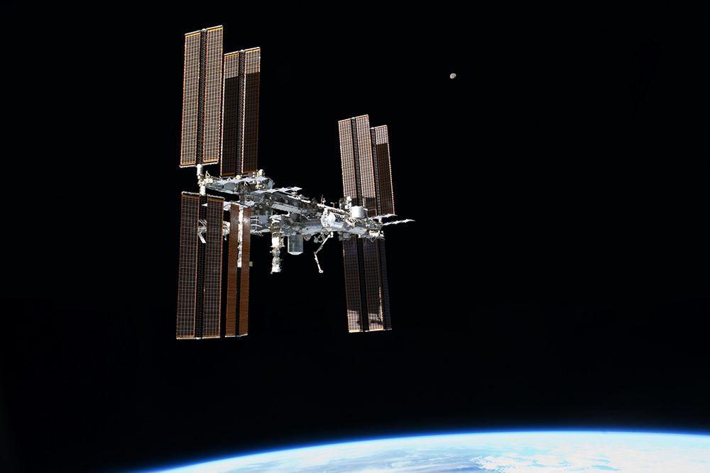 The ISS photographed from the space shuttle Atlantis STS-135 art print by NASA for $57.95 CAD