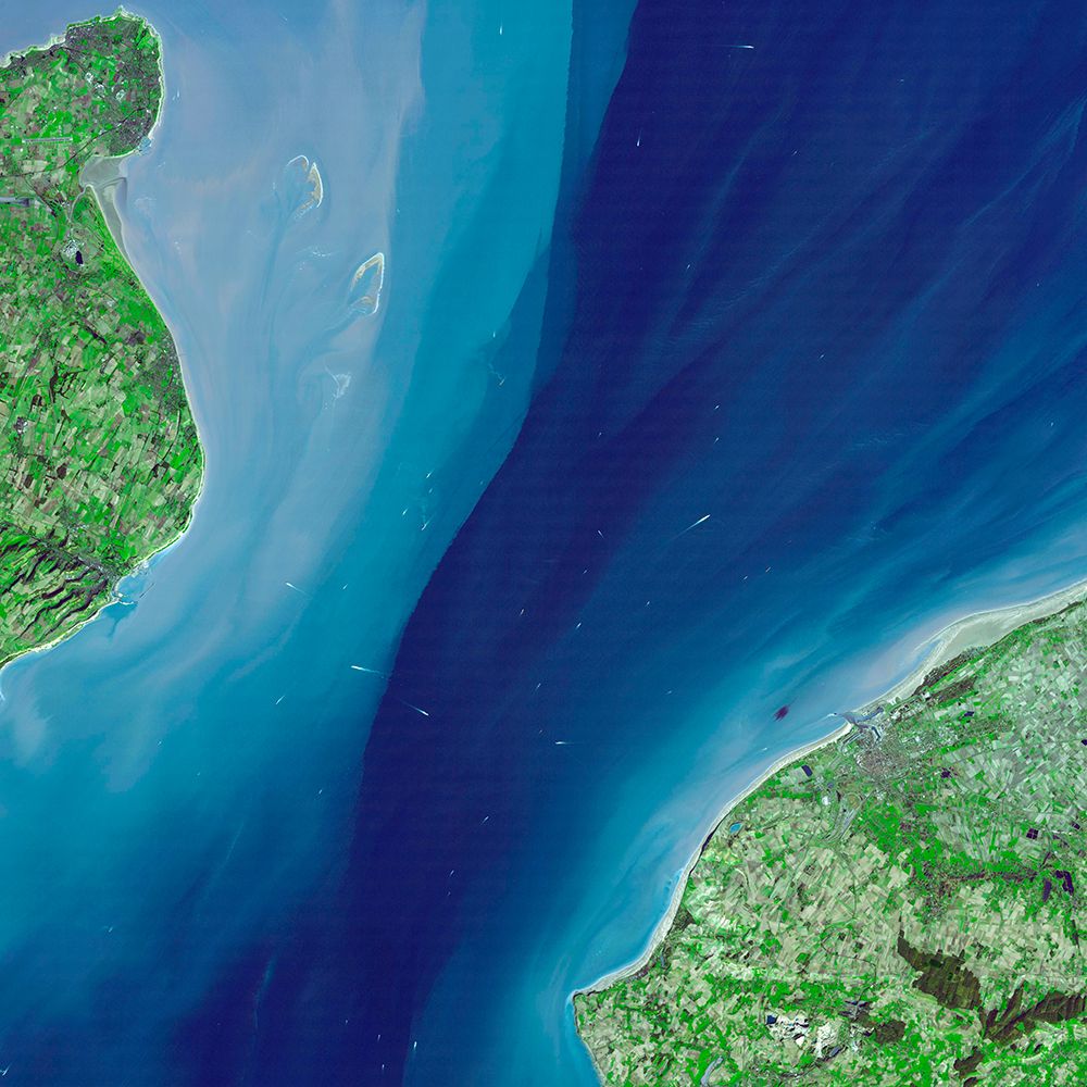 The English Channel at the Straits of Dover Location of The Channel Tunnel art print by NASA for $57.95 CAD