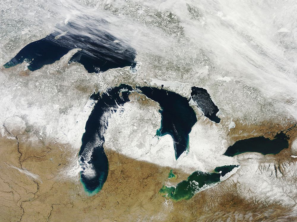 The Great Lakes Viewed from Space art print by NASA for $57.95 CAD