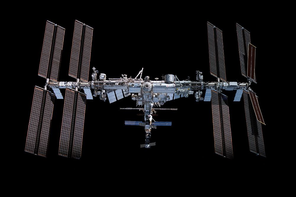 The ISS pictured from the SpaceX Crew Dragon Endeavour 2021 art print by NASA for $57.95 CAD