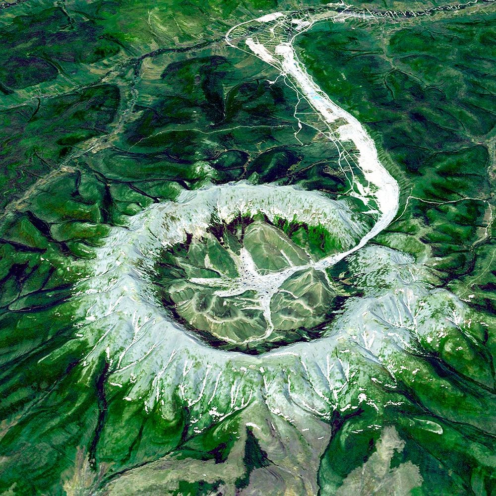 The Kondyor Massif in Eastern Siberia - Russia from Space art print by NASA for $57.95 CAD