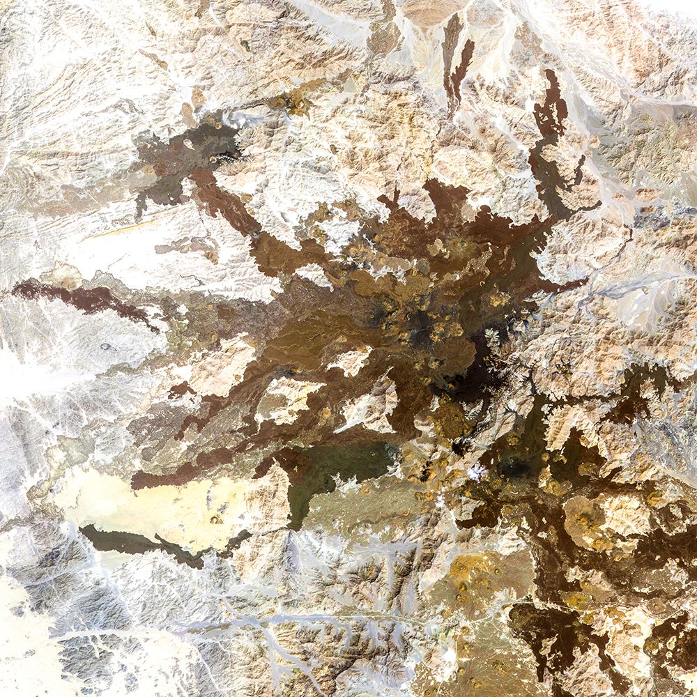 The Northwest area of Saudi Arabia - Harrat Lunayyir from Space art print by NASA for $57.95 CAD