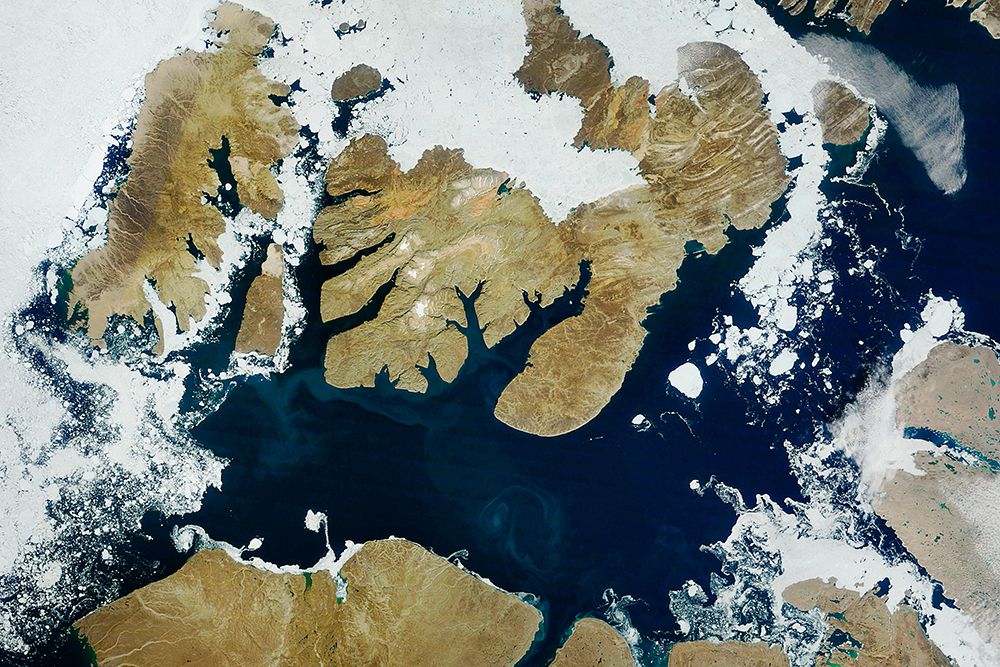 the Northwest Passage Almost free of ice 2010 art print by NASA for $57.95 CAD
