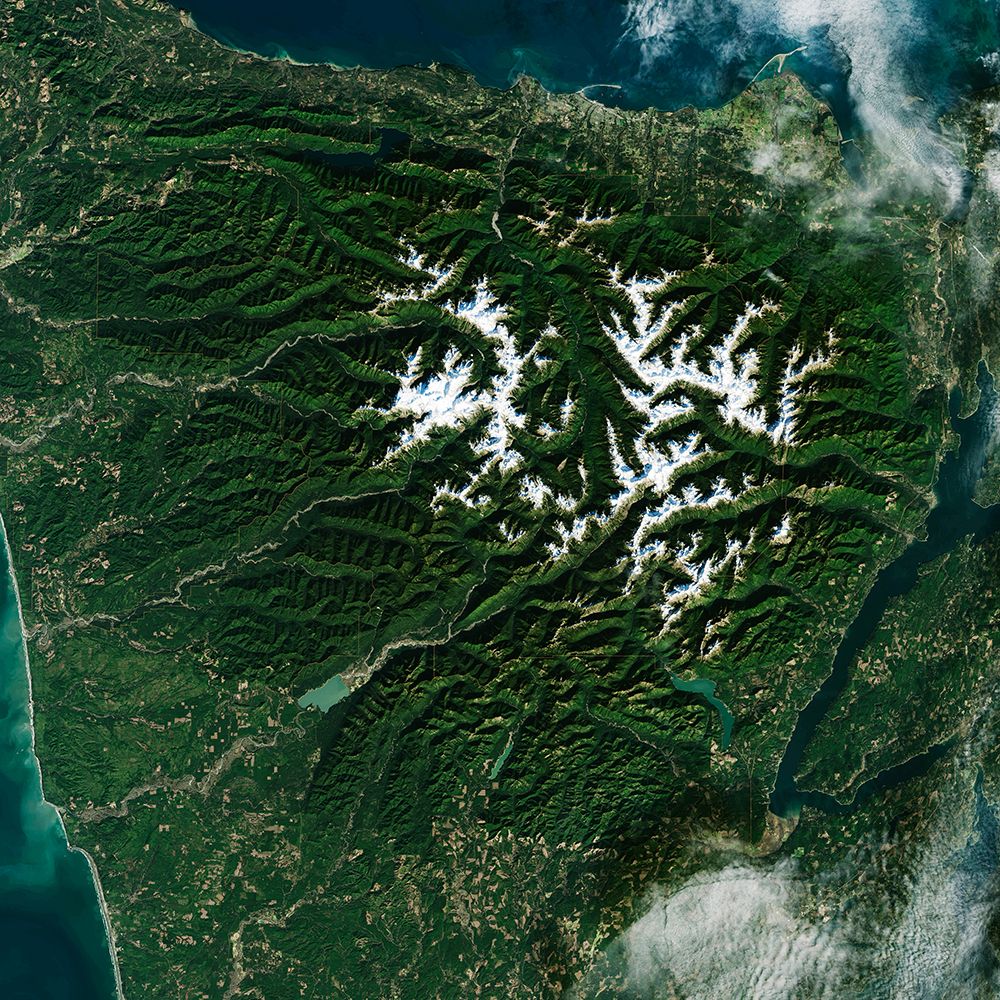 The Olympic National Park from Space art print by NASA for $57.95 CAD