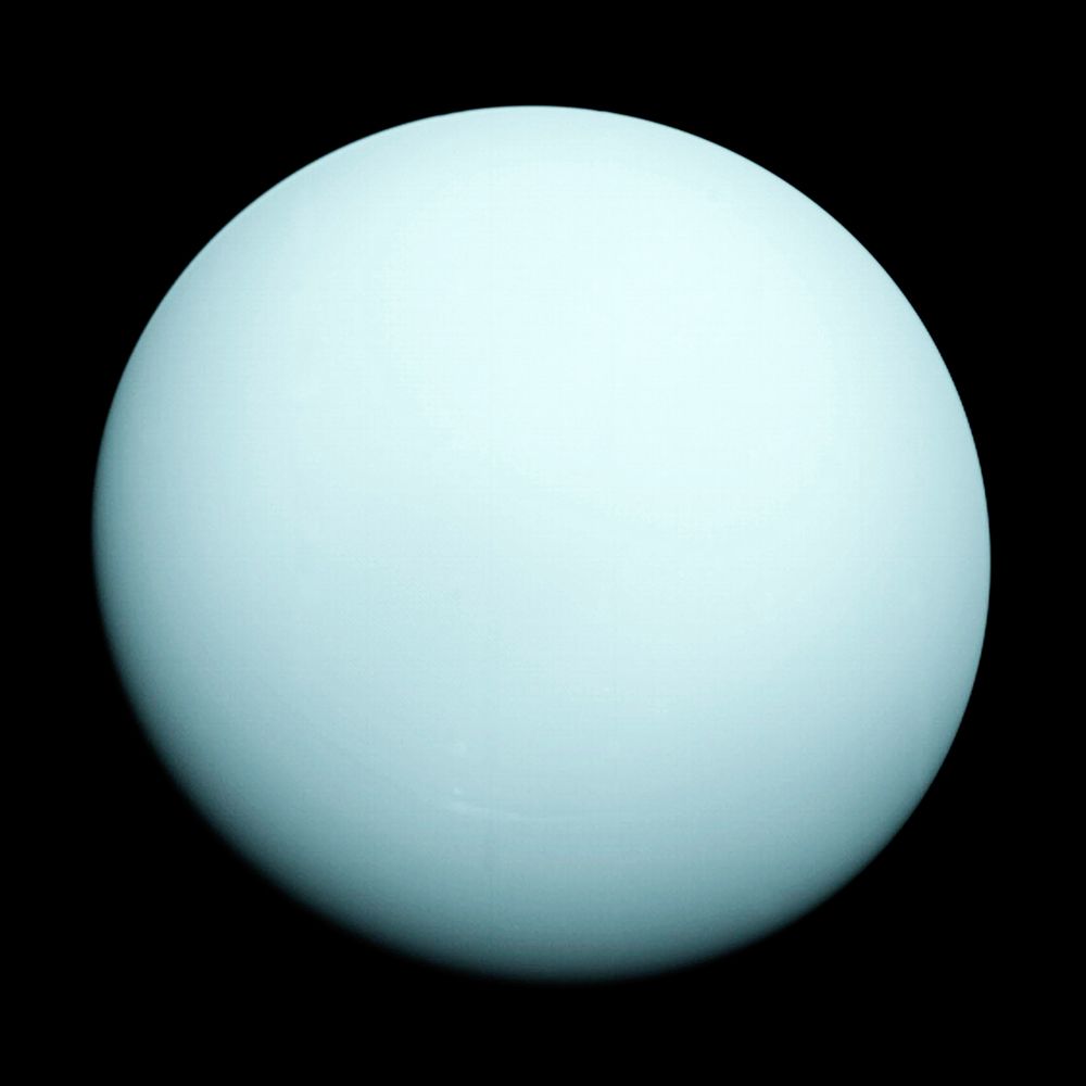 The Planet Uranus taken by the Spacecraft Voyager 2 in 1986 art print by NASA for $57.95 CAD