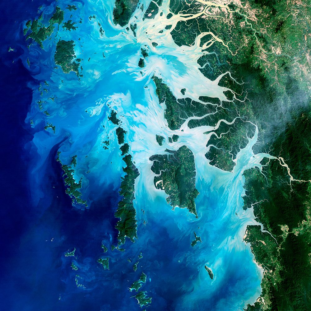 Burma (Myanmar) - the Mergui Archipelago along the border with Thailand art print by NASA for $57.95 CAD