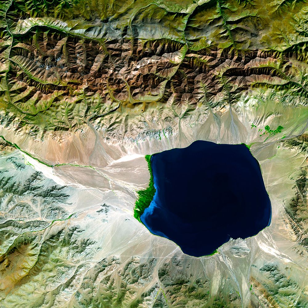 The Uvs Nuur Basin in Mongolia from Space art print by NASA for $57.95 CAD