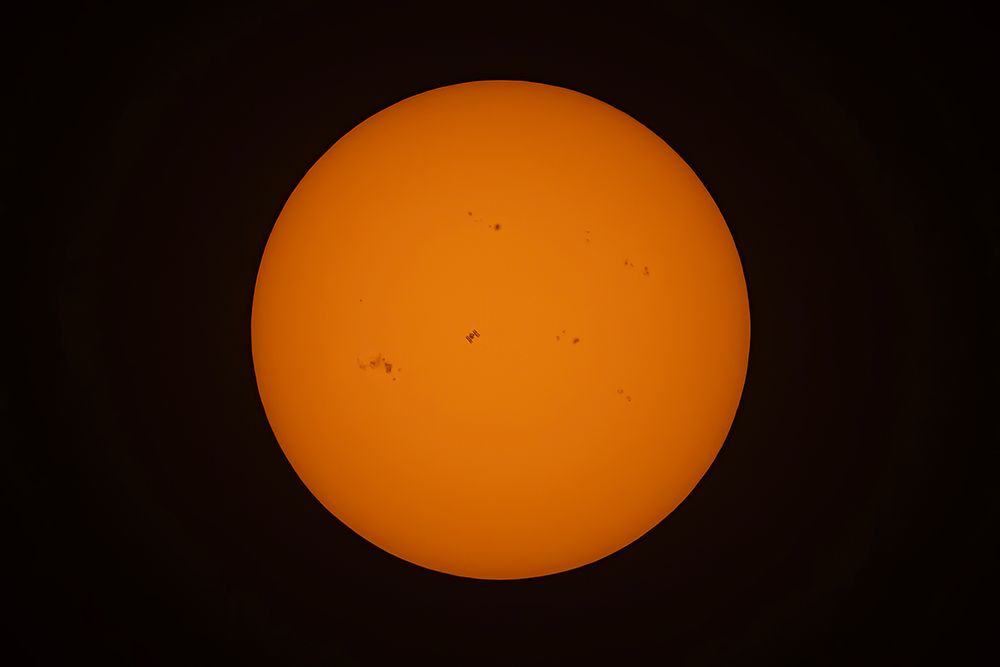 ISS Solar Transit Jun 1 2024 art print by Jim Cumming for $57.95 CAD