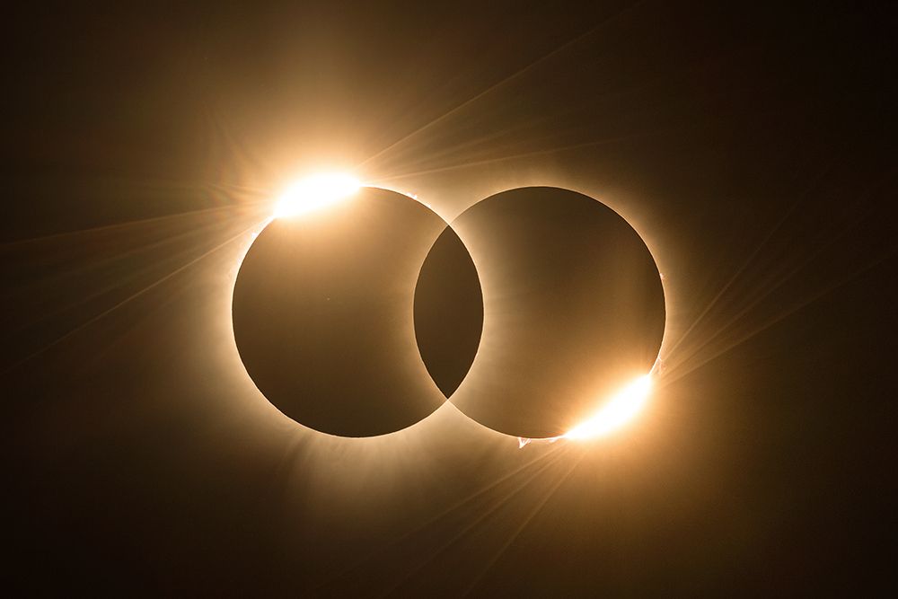 Solar Eclipse Diamond Rings art print by Jim Cumming for $57.95 CAD